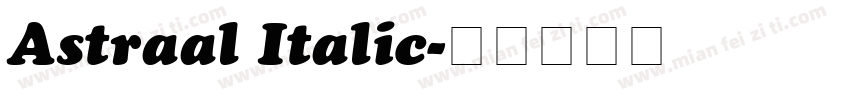Astraal Italic字体转换
